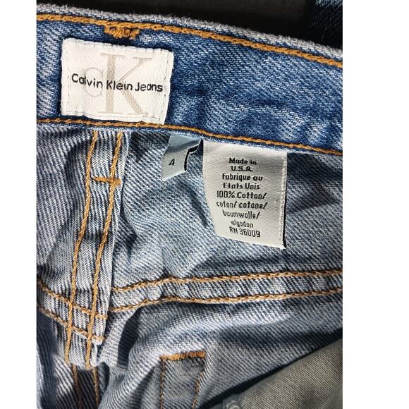 Vintage 90s Calvin Klein Jeans Women’s Size 4 High Rise Straight Leg USA Made - Picture 4 of 6